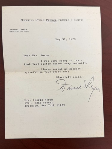 Donald regan lettera - donald,
