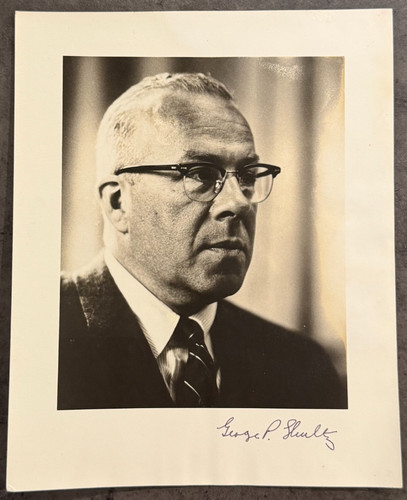 George shultz foto firmata - george,
