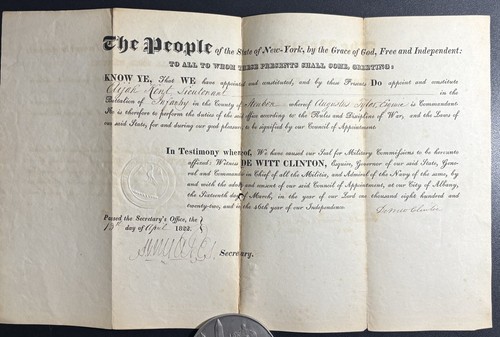 1822 gov dewitt clinton - 1822, gov.