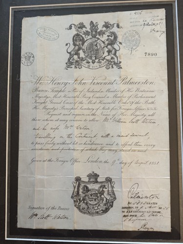 Antico passaporto britannico