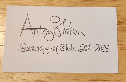 Scheda autografata antony - autografata,