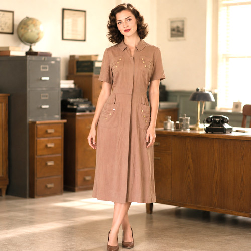 Abito marrone vintage anni - , 40