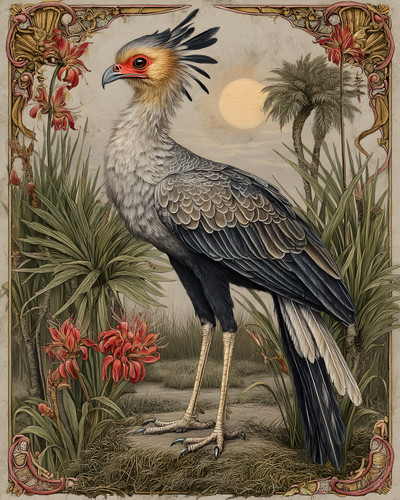 Segretario uccellino mostra