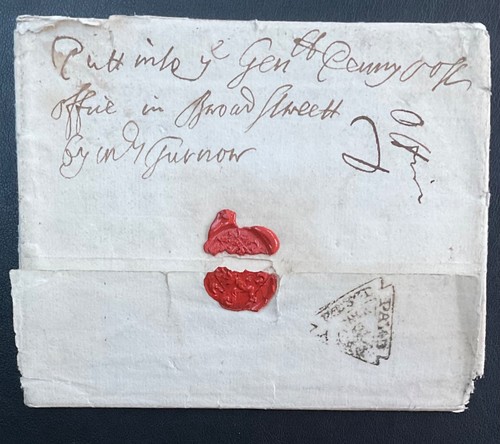 1708 queen anne penny lettera - penny,