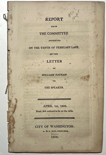 1806 congress committee - congress, report